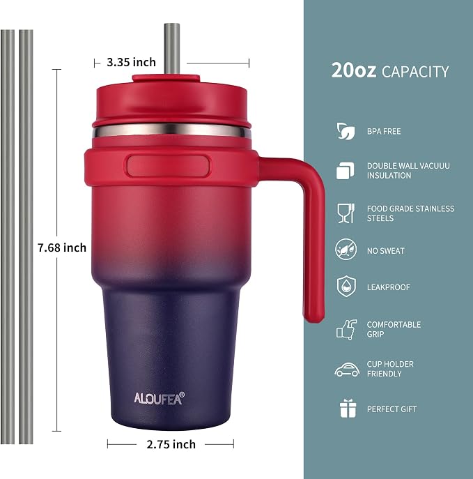 20 oz Insulated Travel Coffee Mug Tumbler - Image 2