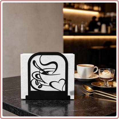 Modern Standing Napkin Holder for table, Coffee time Theme Style Napkin Holder - Image 6
