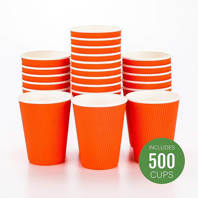 Restaurantware-12 Ounce Disposable Coffee Cups, 500 Double Wall Hot Cups - Image 2