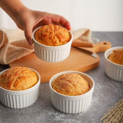 Samsle Porcelain Ramekins 4 oz Oven Safe, Small Souffle Dishes - Image 4