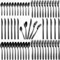 Hunnycook 60-Piece Black Silverware Set by Dedicatedtoenhancingyourdiningexperience
