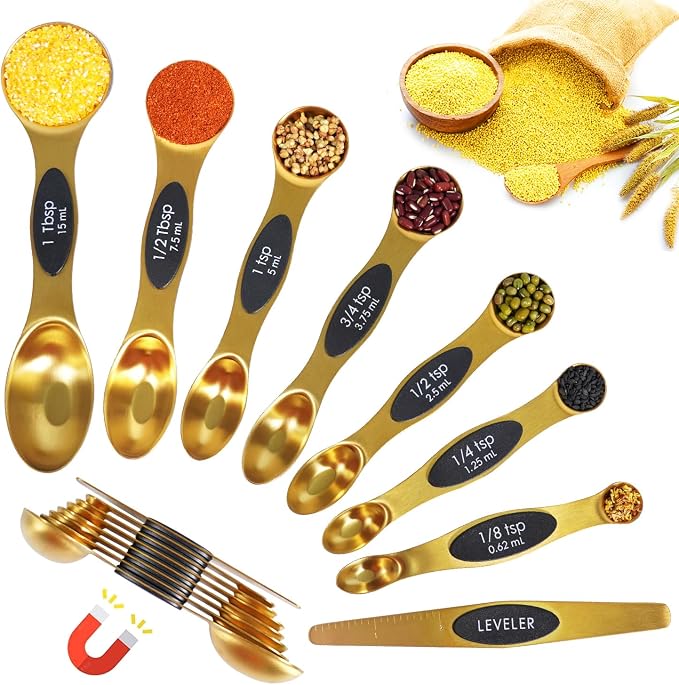 18-Pc Magnetic Measuring Cups and Spoons Set, - Image 2