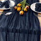 Navy Blue Cheesecloth Table Runner 10ft Boho Rustic Gauze Cheese Cloth | by MLMC