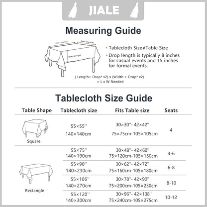 JIALE Valentines Textured Tablecloth, Heavy Duty Linen Style Farmhouse Table Cloth Rectangle Table, Wrinkle-Free Washable Waterproof Table Cover for Kitchen, Dining, Parties, 55"x120", Pink