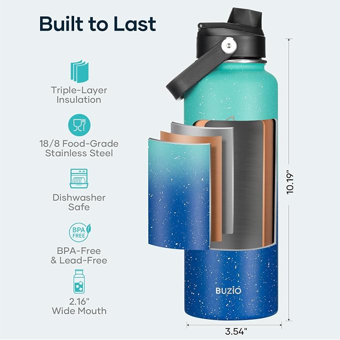 BUZIO Triple Wall Vacuum Water Bottle - Image 4