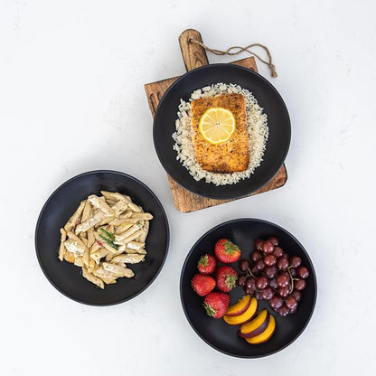 Grow Forward Premium Wheat Straw Pasta Bowls - 30oz Unbreakable Wide & Shallow - Image 5
