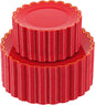 LIYH 100 Red Scalloped Plastic Disposable Plates by LIYHLoveinyourheart