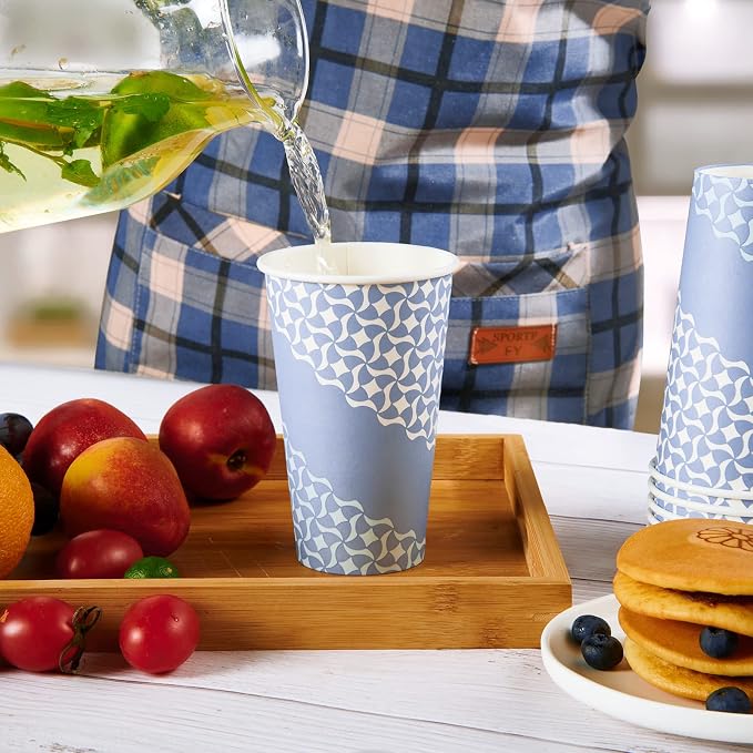 MUCHII 16 oz Coffee Cups, Disposable Paper Cups 210 Count, Disposable Cups | - Image 6
