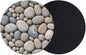 Coasters Set of 2, Pebble Stone Round Drink Coasters by Unknown