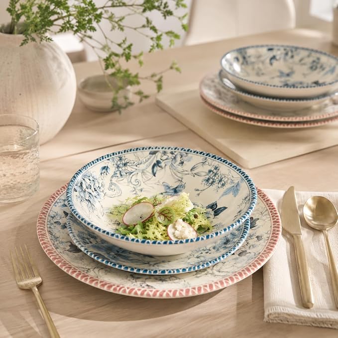 Tudor Royal 12-Piece Porcelain Round Dinnerware Set, Service - Image 4