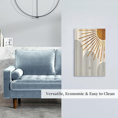 Light Switch Cover Mid Century Boho Sun Beige Minimalist Abstract Wall Plate Cover 1 Gang Blank No Device Decorative Outlet Covers Electrical Switchplate for Bathroom Bedroom Decor