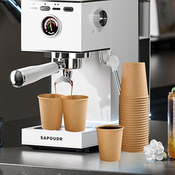 Clawsoff 100 Pack 5 oz Smal Paper Cups Disposable Kraft Bathroom Cups | - Image 7