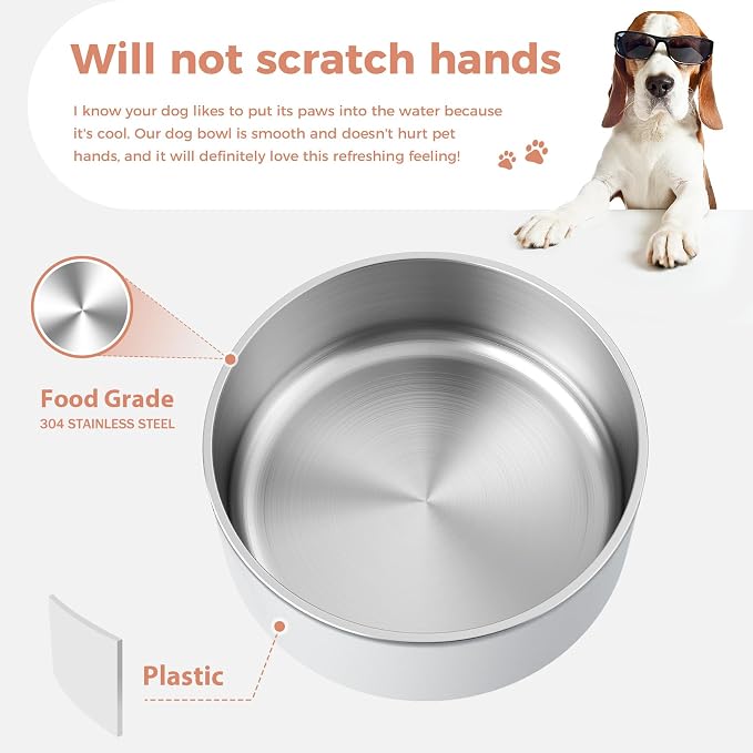 WENBOKMIN Dog Bowl, Stainless Steel Food and Water Bowl, Dishwasher Safe - Image 4