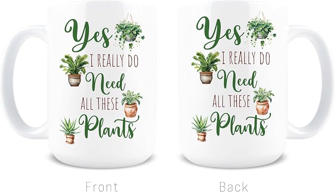 Hogg Yes I Really Do Need All These Plants Mug, 15 oz Ceramic Gardener Coffee - Image 3