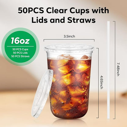 50 Pack 16 oz Plastic Cups - Image 4