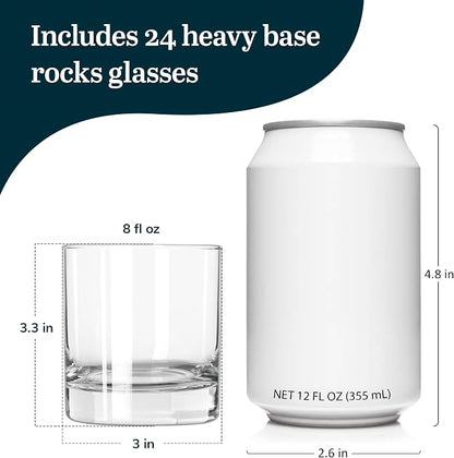 Libbey 916CD Heavy Base Rocks Glasses Set, Simple Glassware Drinking Glasses - Image 3