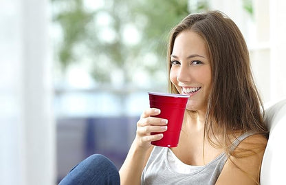 Red Cups - Party Cups - Disposable Plastic Cups Fun & Durable Party Cups - Image 5