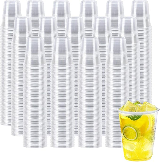 Clawsoff 5 oz 1500 Pack Plastic Cups Clear Disposable Small Bathroom Cups | by BuyNow