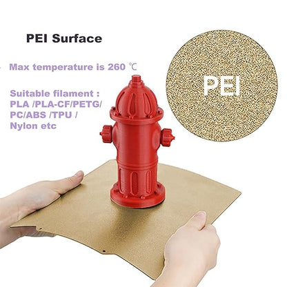 PEY PEI Build Plate for Bambu Lab X1/P1P/P1S/A1 3D Printers, Smooth Colorful Starry PEY+ Textured PEI Build Plate PEI Sheet, Spring Steel Flexible Platform,257x257mm Bambu Labs Heated Bed