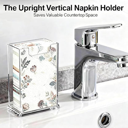 Acrylic Napkin Holder For Table, Vertical Guest Towel Dispenser | Paper Towel - Image 3