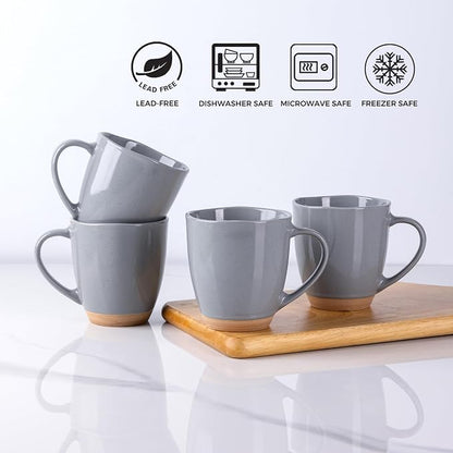 AmorArc 12oz Ceramic Coffee Mugs set of 6, Stylish Coffee Mugs - Image 6