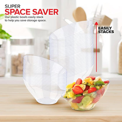 6oz Clear Plastic Serving Bowls Small Disposable Candy Dishes, Buffet Containers - Image 7