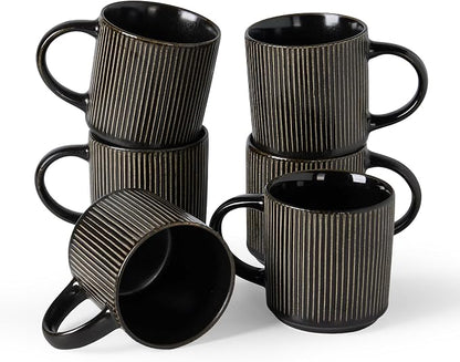 famiware Coffee Mug Set for 6, Star 12 oz Catering Mugs Cup Set by Famiware