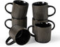 famiware Coffee Mug Set for 6, Star 12 oz Catering Mugs Cup Set by Famiware