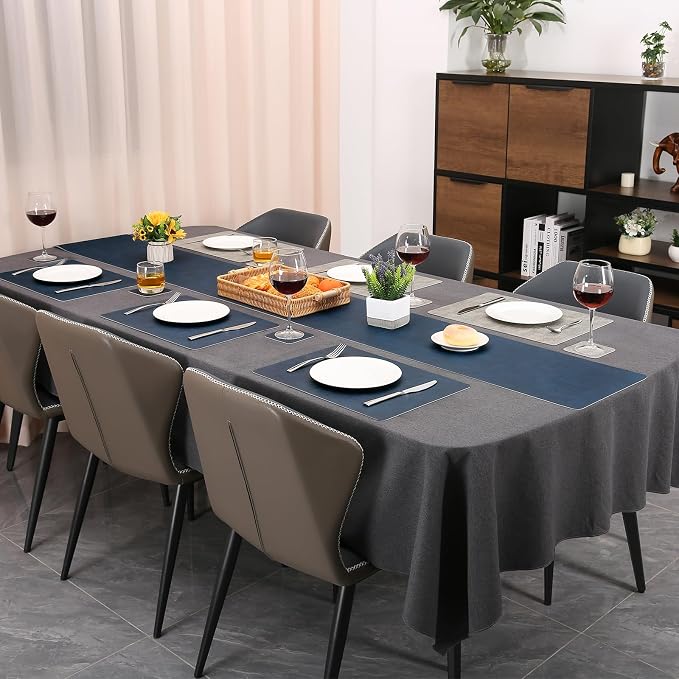 Table Runners 55 Inch Long, Dual-Sided Faux Leather Table Runner | Waterproof - Image 6