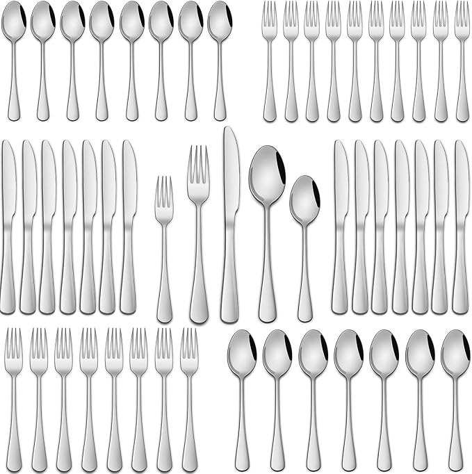 DEHOV 30 Pieces Silverware Set, Premium Stainless Steel Flatware Set Service by DEHOVKitchen
