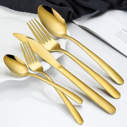 Hunnycook 20-Piece Gold Silverware Set - Image 4