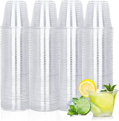 TashiBox 9 oz Crystal Clear Plastic Cups by TashiBox