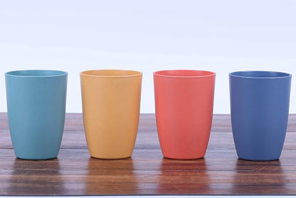 Wheat Straw Unbreakable Cup - 12 oz Reusable Drinking Glasses Sets - Image 7