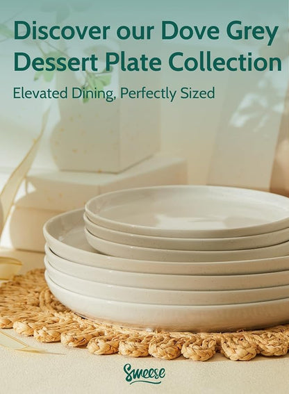 Sweese Porcelain Dessert Plates 7.4 Inch Set of 6 - Image 8