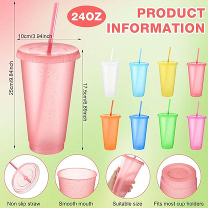 Honeydak 30 Pack Tumbler with Straw and Lid Cups - Image 3