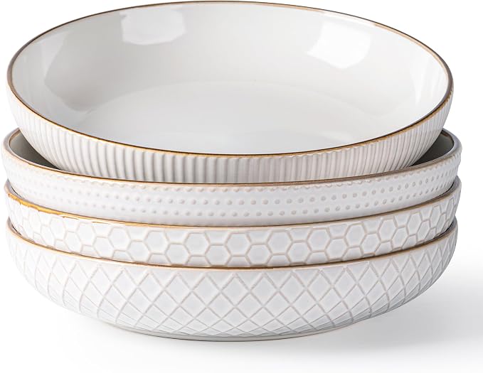 GBHOME 9.5'' Large Pasta Bowls, 42 Ounce Stoneware Salad Bowls by GBhome