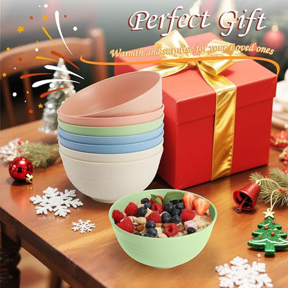 Wheat Straw Bowls, Unbreakable Cereal Bowls Microwave Safe, Dishwasher Safe - Image 8