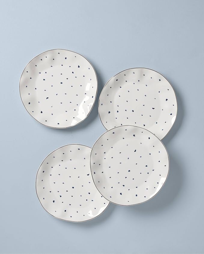 Lenox 895696 Blue Bay Dots 4-Piece Dinner Plate Set - Image 2