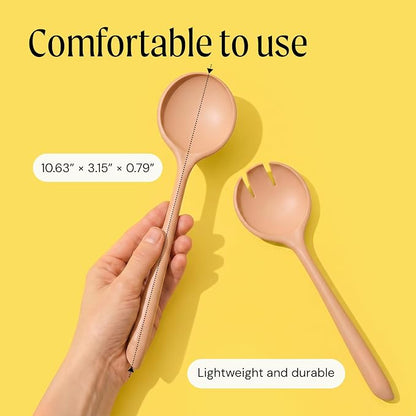 Salad Servers - Spoon and Fork Serving Set, Certified Recycled Food-Safe Plastic - Image 5