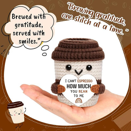 Crochet Coffee Cup Thank You Gift - Image 2