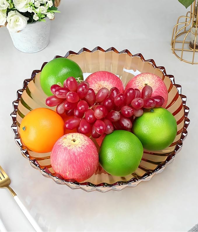 Extra Large Glass Fruit Bowl or Decorative Bowl, Center Bowl，Used - Image 2