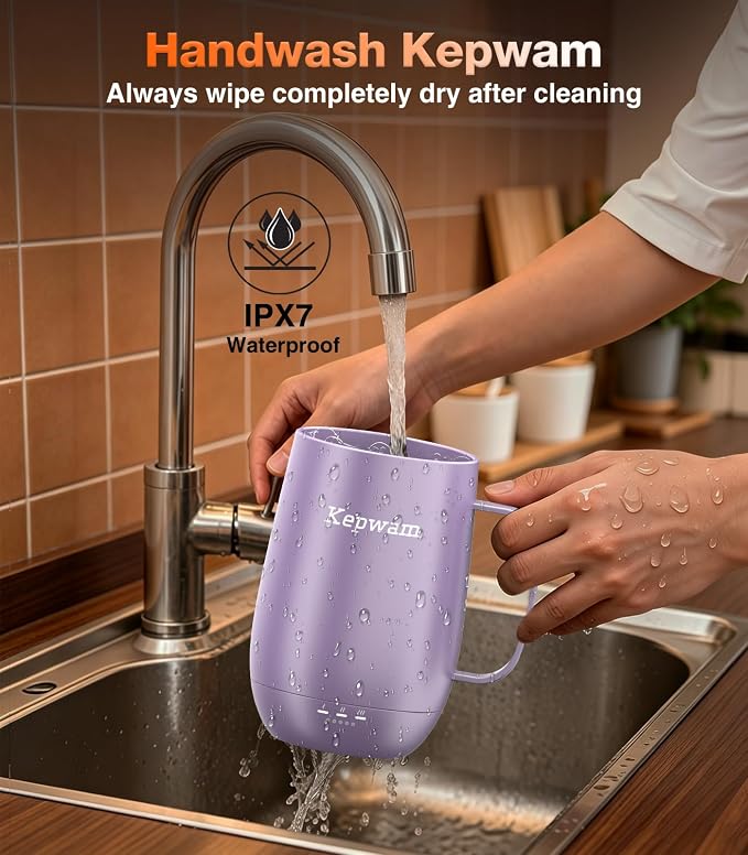 Kepwam Heated Coffee Mug T2-Plus, 20oz Large Capacity Longer Battery Life | - Image 8