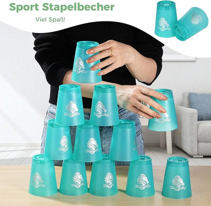yeesport 48 Sport Stacking Cups Red/Blue/Green/Orange - Image 2
