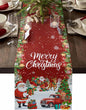Merry Christmas Table Runner 36 Inches Long, Santa Xmas Tree Snowflake Table by Unknown