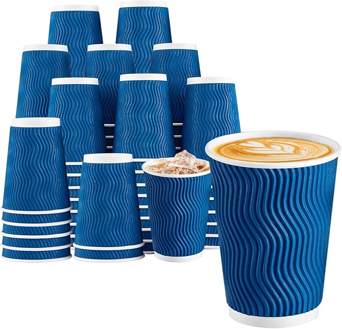 Lamosi 500 Count 8 oz Insulated Coffee Cups, Disposable Paper Cups No Lids | by BuyNow