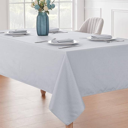 Textured Rectangle Tablecloth 60x84 inch Table Cloth Water Resistant Wrinkle Free Spill-Proof, Decorative Fabric Table Cover Washable for Banquet Parties Event Holiday Dinner, Light Grey