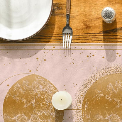 Artoid Mode Pink Astrology Moon Magic Art Table Runner, Seasonal Mystical - Image 7