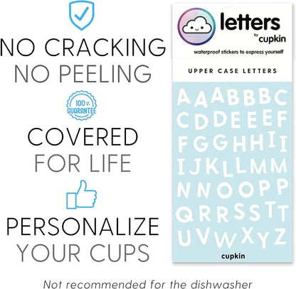 CUPKIN Waterproof Stickers to Personalize Your Stainless Steel Kids Cups: Write - Image 3