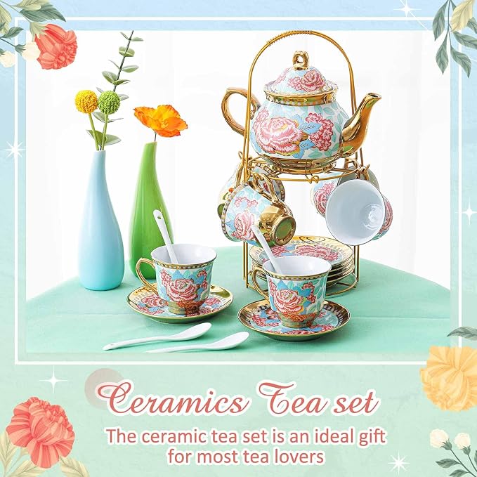 Zhehao 20 Pcs Porcelain Tea Set - Image 5