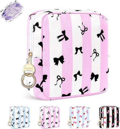 Period Bag for Teen Girls, Canvas Sanitary Napkin Storage Bag by PlaytotheExtreme